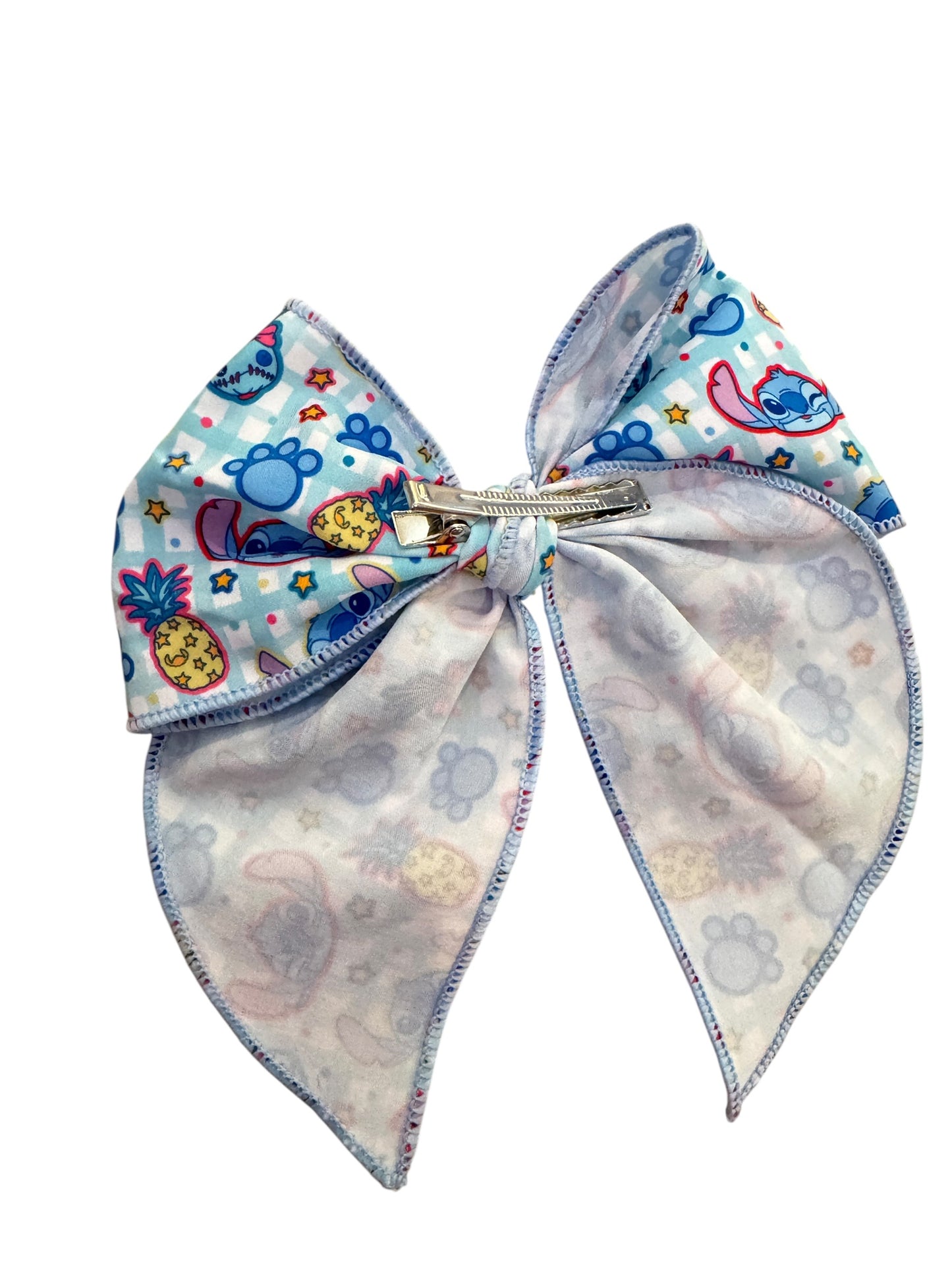 Pineapple Stitch Hair Bows for Girls - Hawaiian Character Alligator Clip Bows