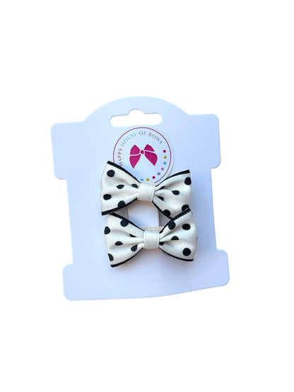 Mini Black & White Baby Hair Clips