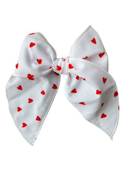 *Small Red Hearts Hair Bows