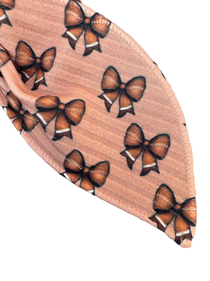 Brown Football Bow Hair Bows for Girls