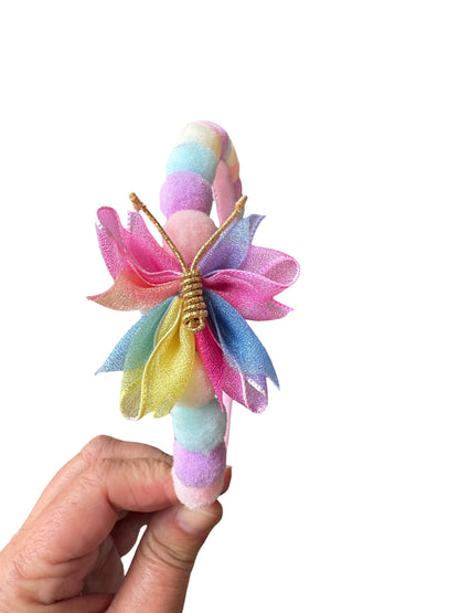 Pastel Butterfly Headband | Tulle Butterfly Satin Headband for Girls, Teens & Adults