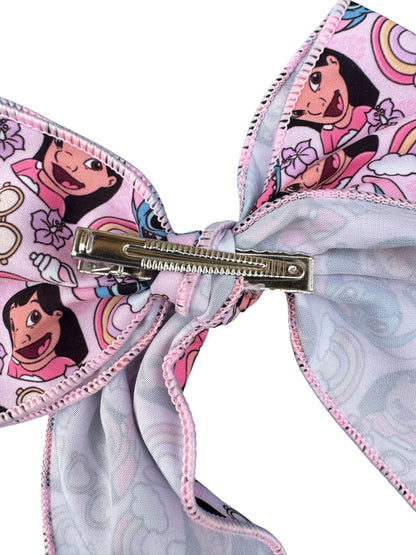 Pink Hawaiian Hair Bows for Girls