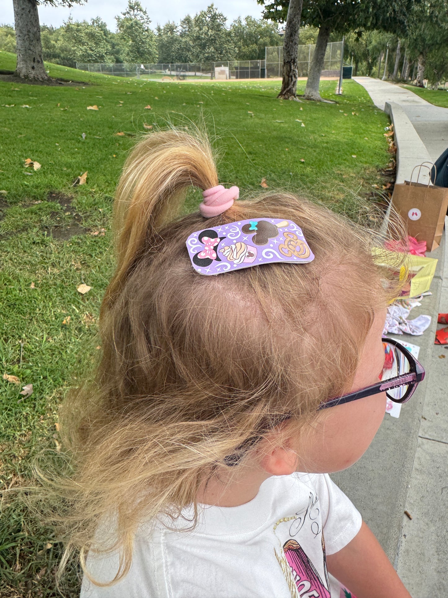 Mouse Snacks or Teacups Snap Clips for Girls