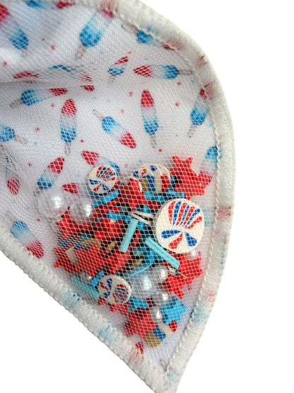 Rocket Pop Shaker Hair Bows – Patriotic 4th of July Alligator Clip