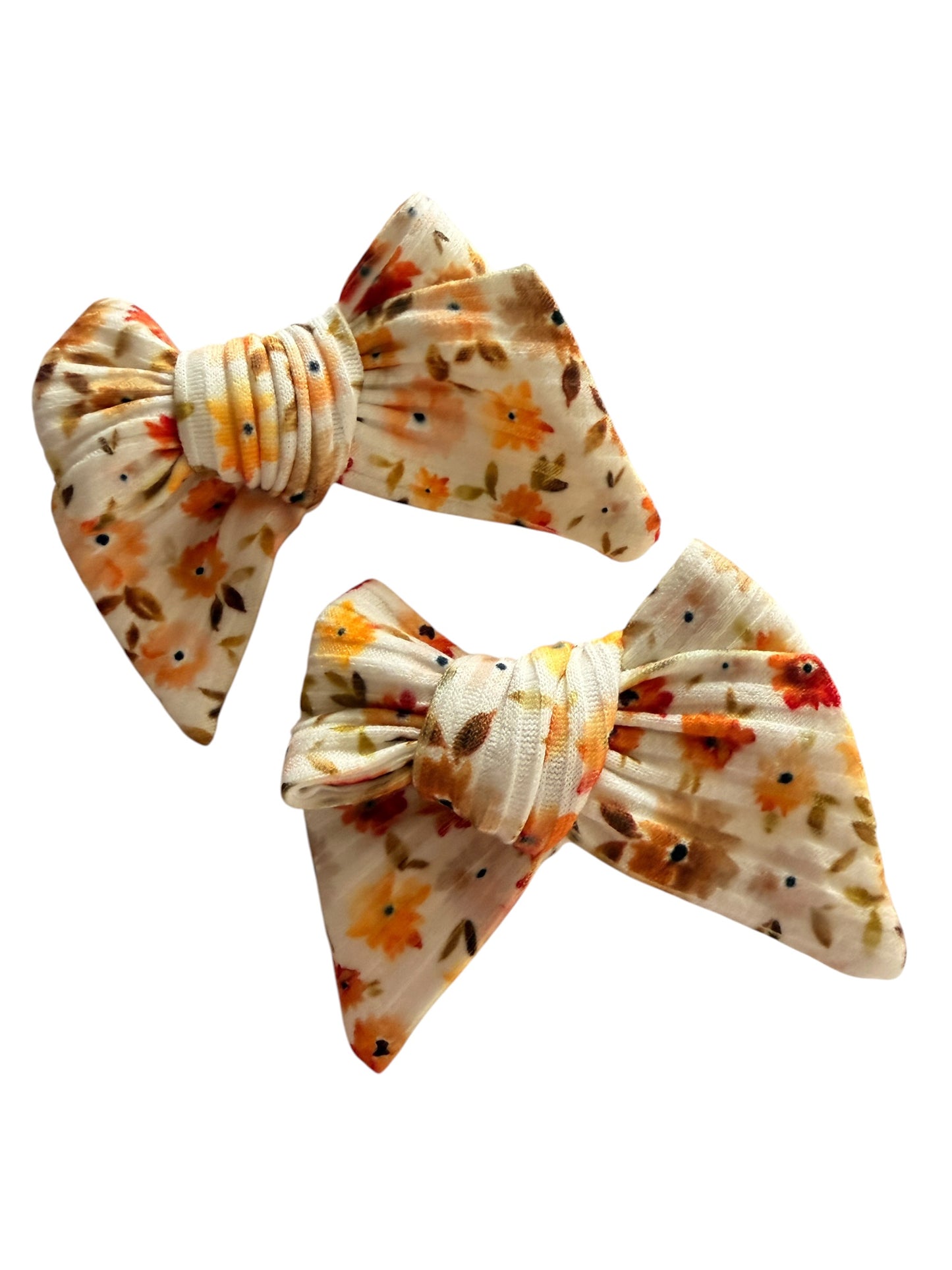 Fall Floral Hair Bows for Girls – Autumn Bow & Headband