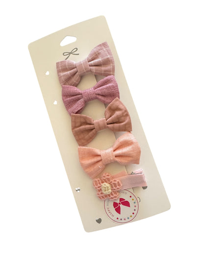Mini Pink Baby Hair Clip Sets for Babies, Toddlers, and Little Girls