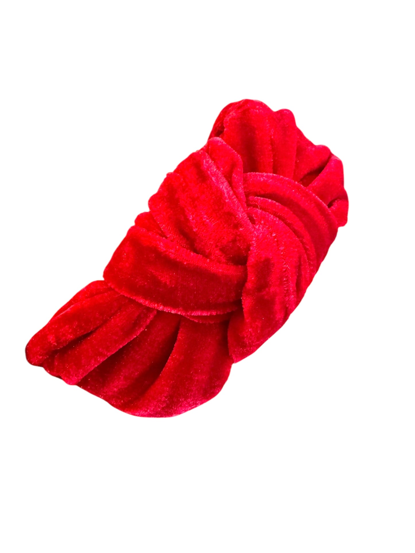 *Dark Red Velvet Tie Knot Headband