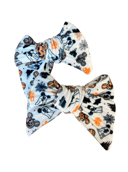 Halloween Mouse Ghost Pumpkin Hair Bows for Girls