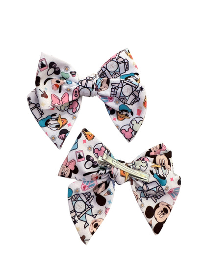 Pink Magic Park Hair Bows for Girls