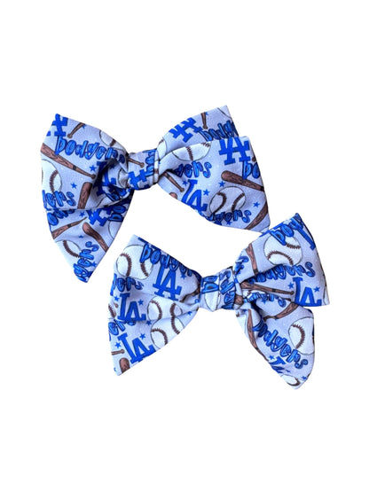 Dodger Baseball Hair Bows for Girls - Sports Bow with Alligator Clip for Game Day