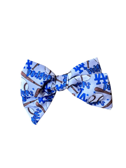 Dodger Baseball Hair Bows for Girls - Sports Bow with Alligator Clip for Game Day
