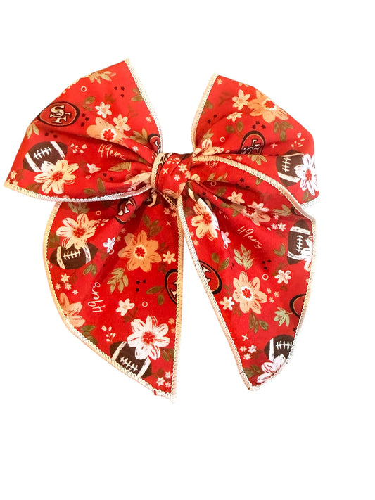 49er Football Team Hair Bows and Headbands