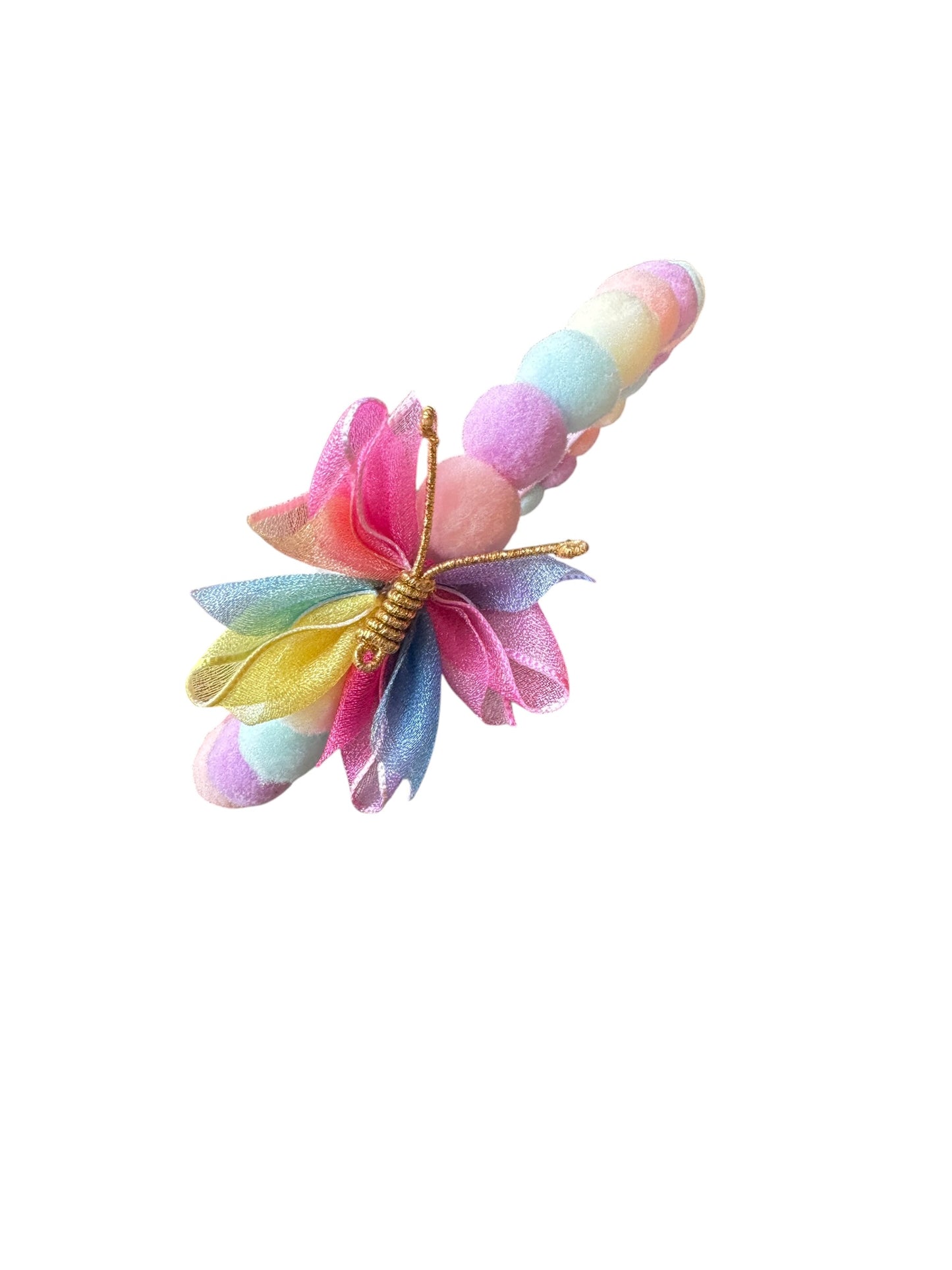 Pastel Butterfly Headband | Tulle Butterfly Satin Headband for Girls, Teens & Adults