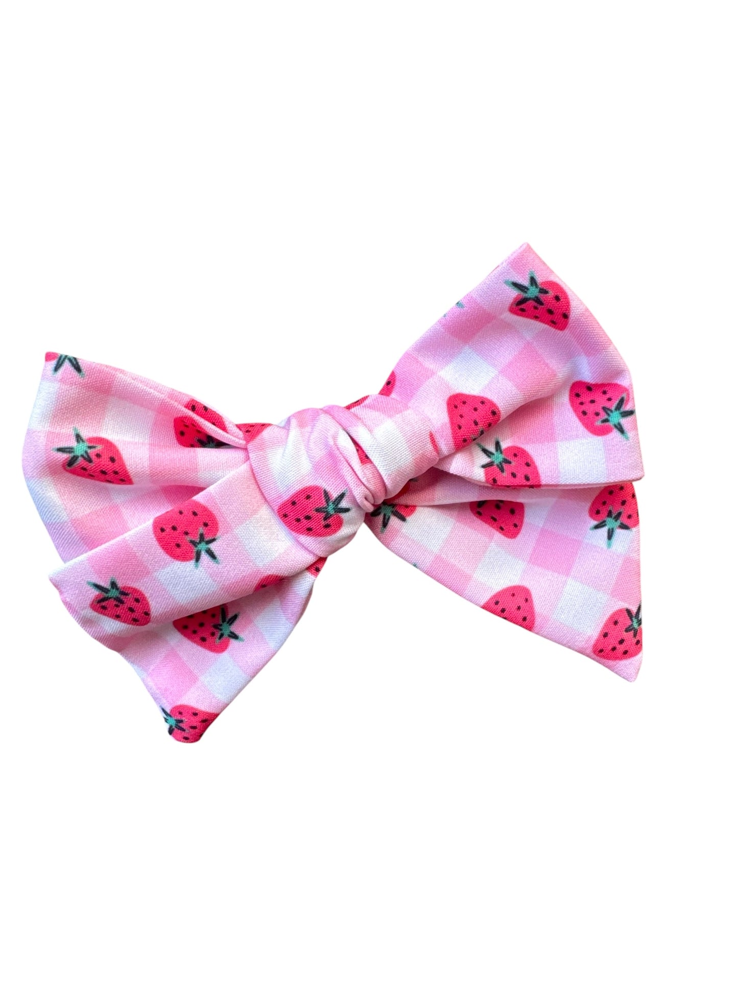 Strawberry Hair Bows for Girls - Pink Fruit Bow Clips & Headbands for Toddlers