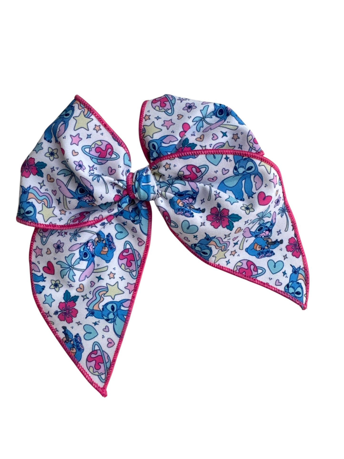 Stitch Hair Bows for Girls - Hawaiian Character Alligator Clip Bows
