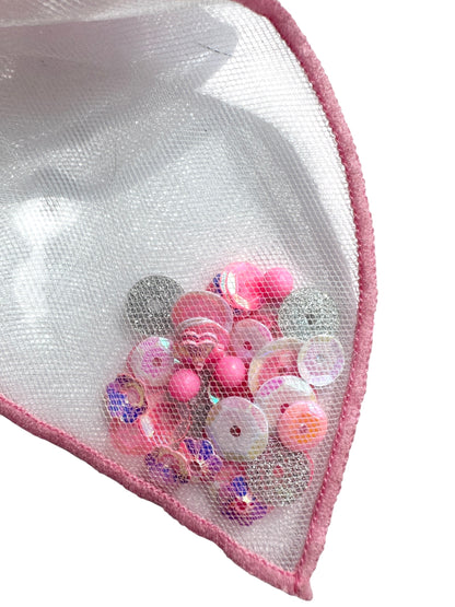 Pink Glitter Shaker Hair Bows - Confetti Bow for Girls