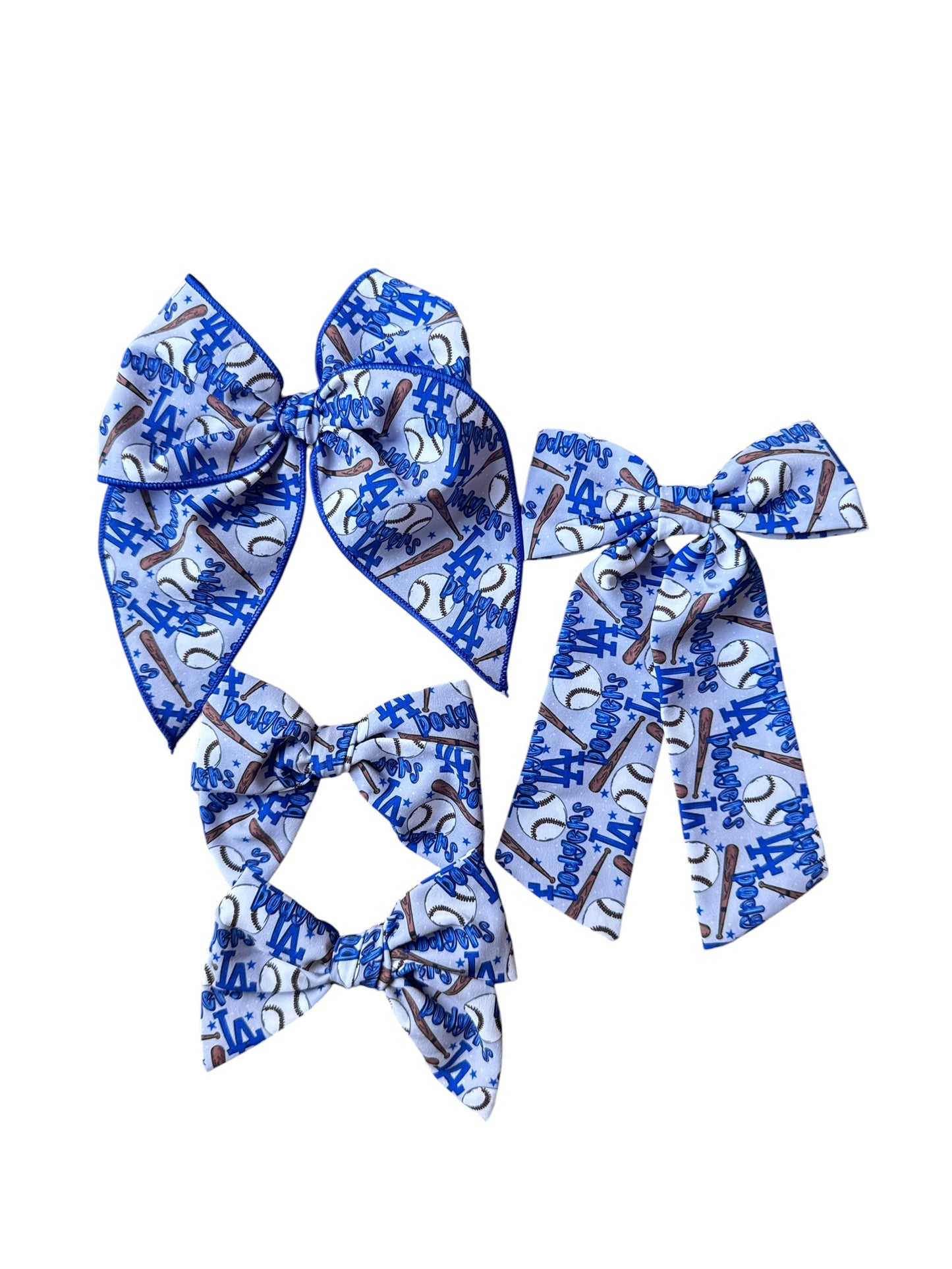 Dodger Baseball Hair Bows for Girls - Sports Bow with Alligator Clip for Game Day
