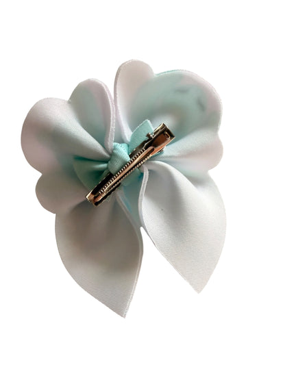 Turtle Bubble Hair Bow for Girls | Neoprene Kids Hair Bow Clip