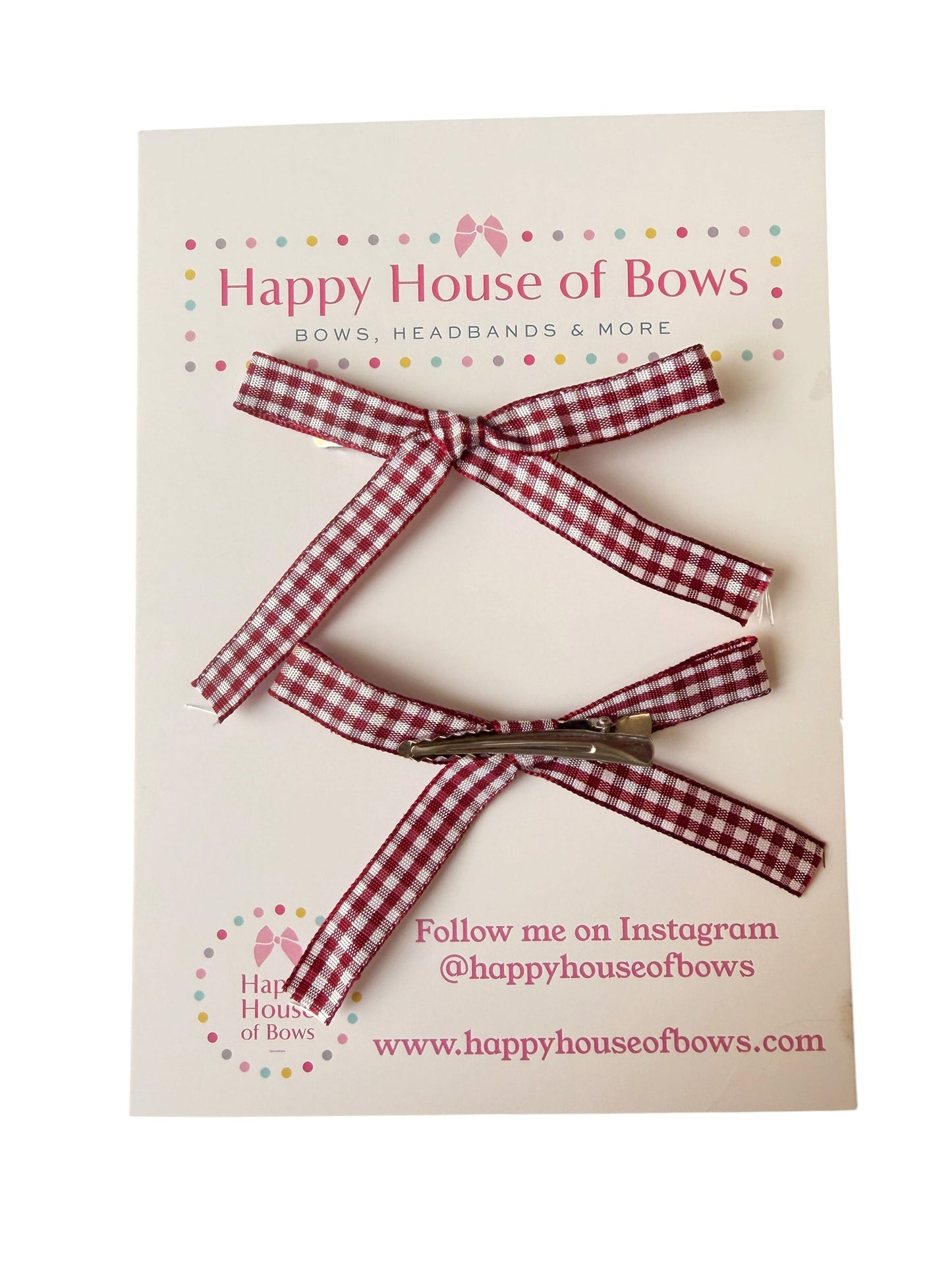 Gingham Mini Hair Bows & Headbands for Kids – Everyday Bow in 10 Colors