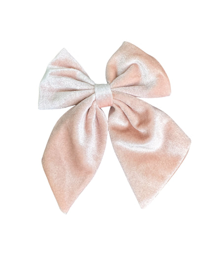 Velvet Holiday Hair Bows - Sailor Bows with Alligator Clip