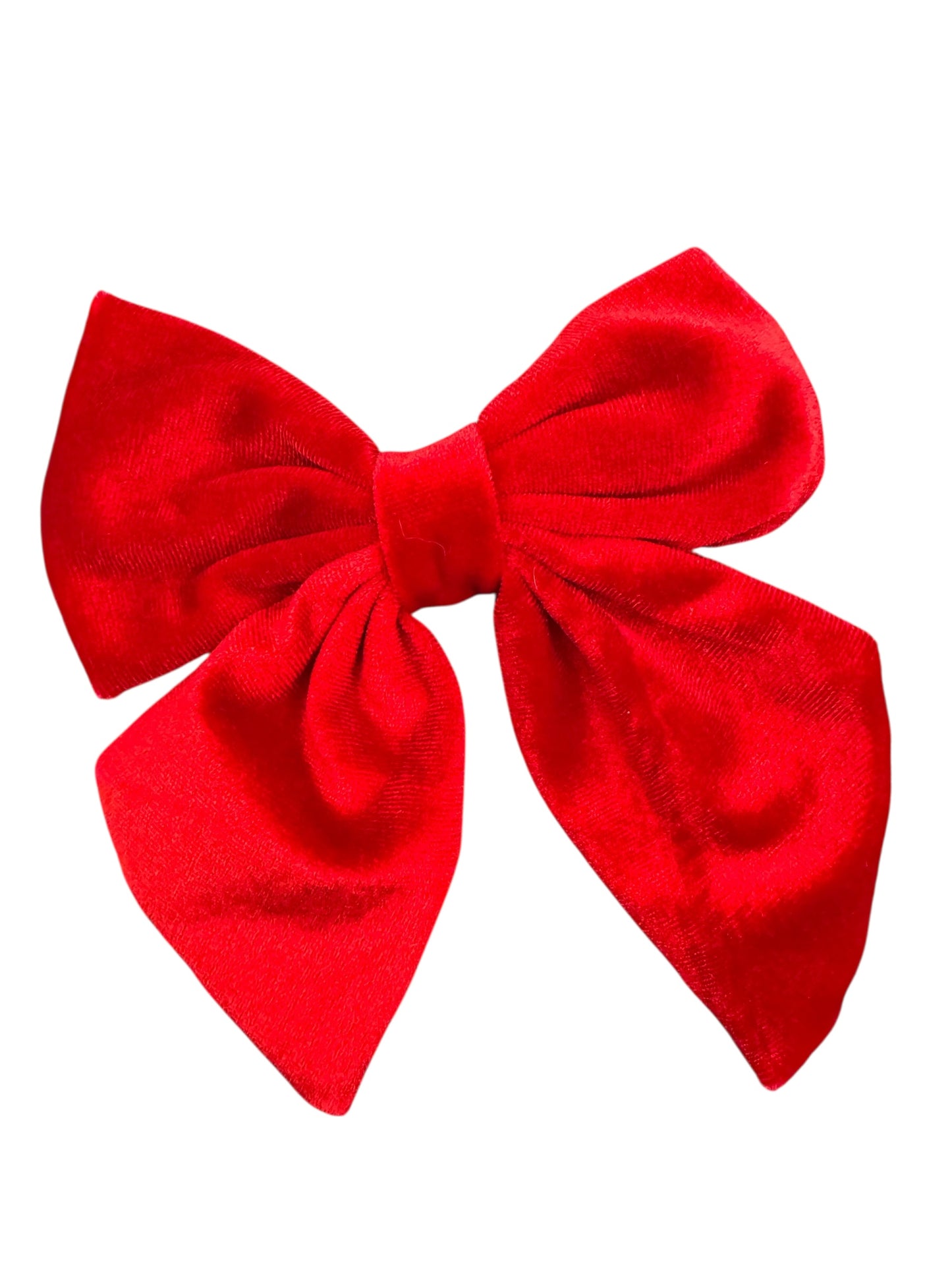 Velvet Holiday Hair Bows - Sailor Bows with Alligator Clip
