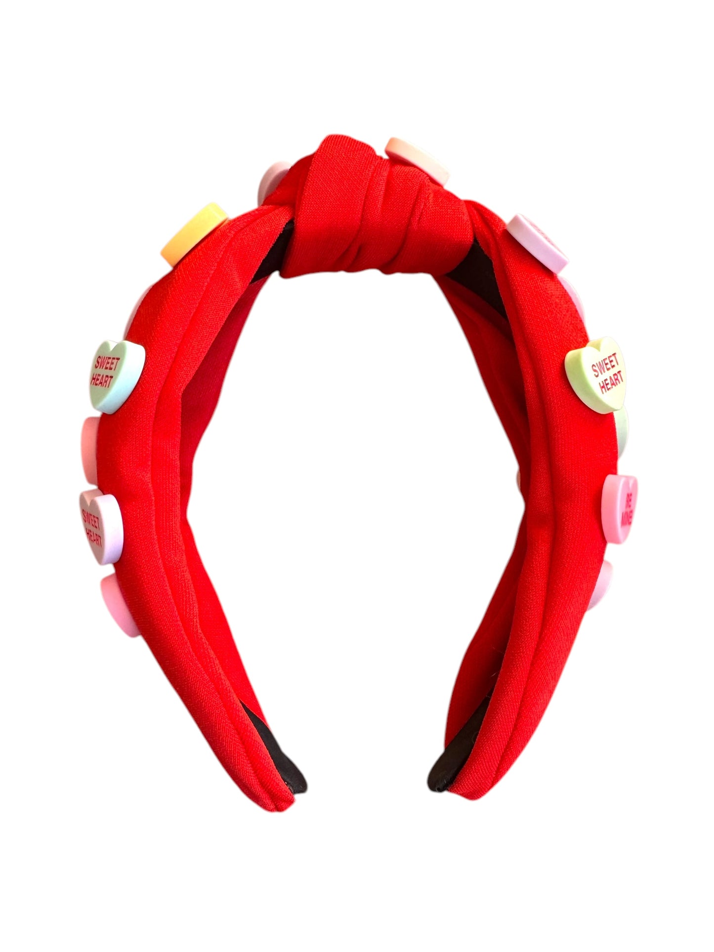 Conversation Hearts Tie Knot Headband - Valentine's Day Headband for Girls