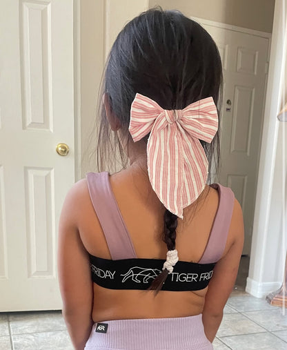 Pretty Striped Hair Bows