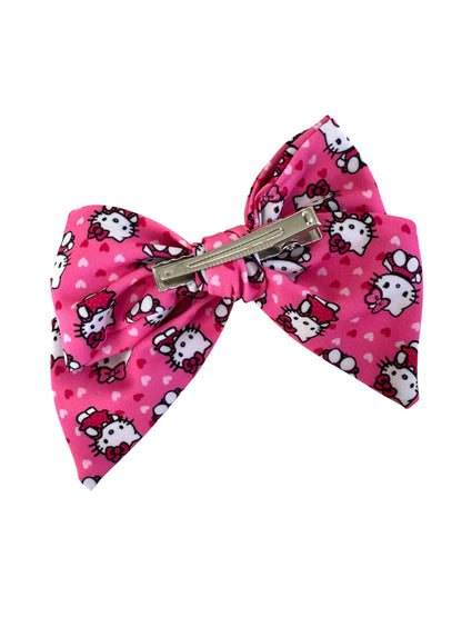 *Pink Kitty Hair Bows