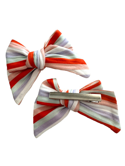 Fall Stripes Hair Bows