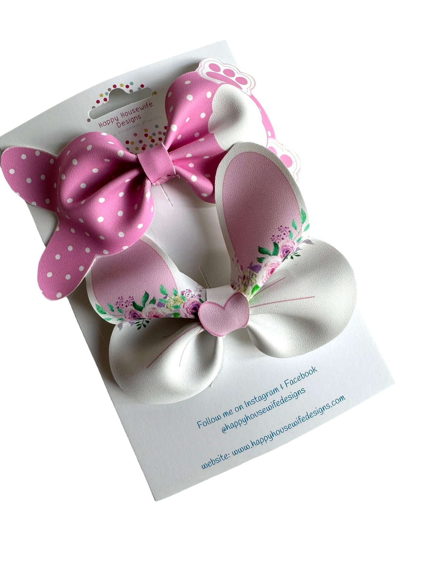 * Sweet Bunny Faux Leather Bows