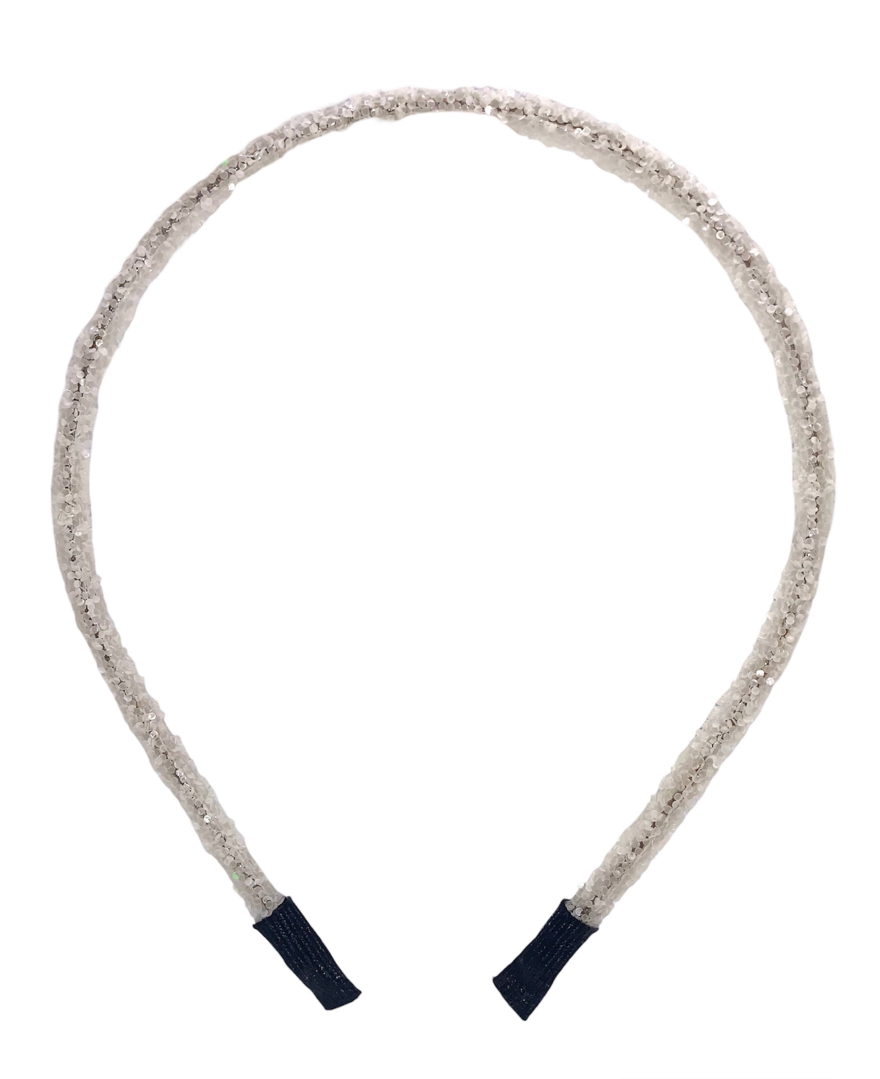 white glitter glow in the dark headband 