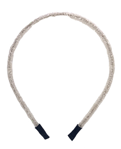 white glitter glow in the dark headband 