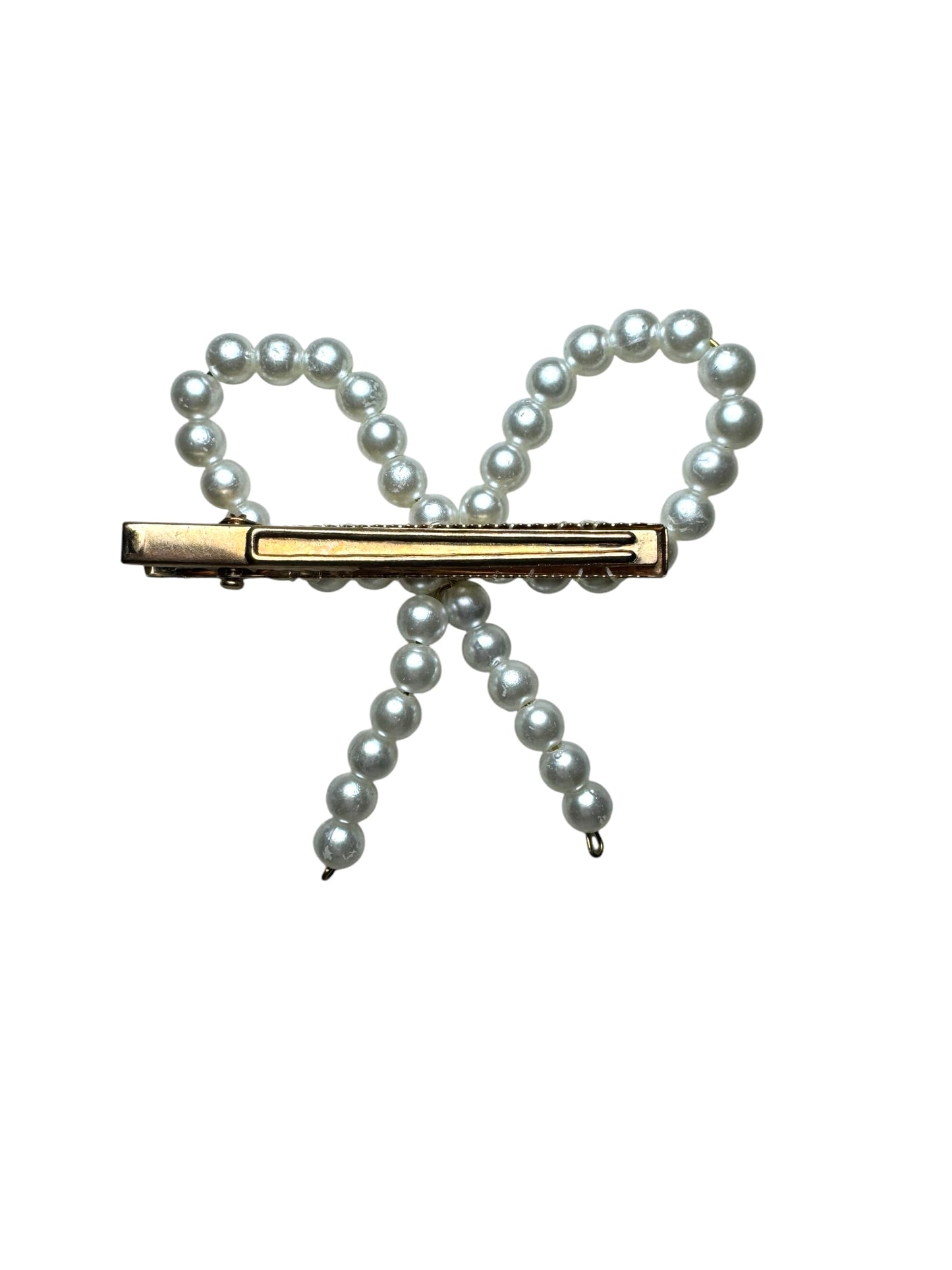 Pearl Bow Clip - Elegant Hair Accessory for Weddings & Everyday