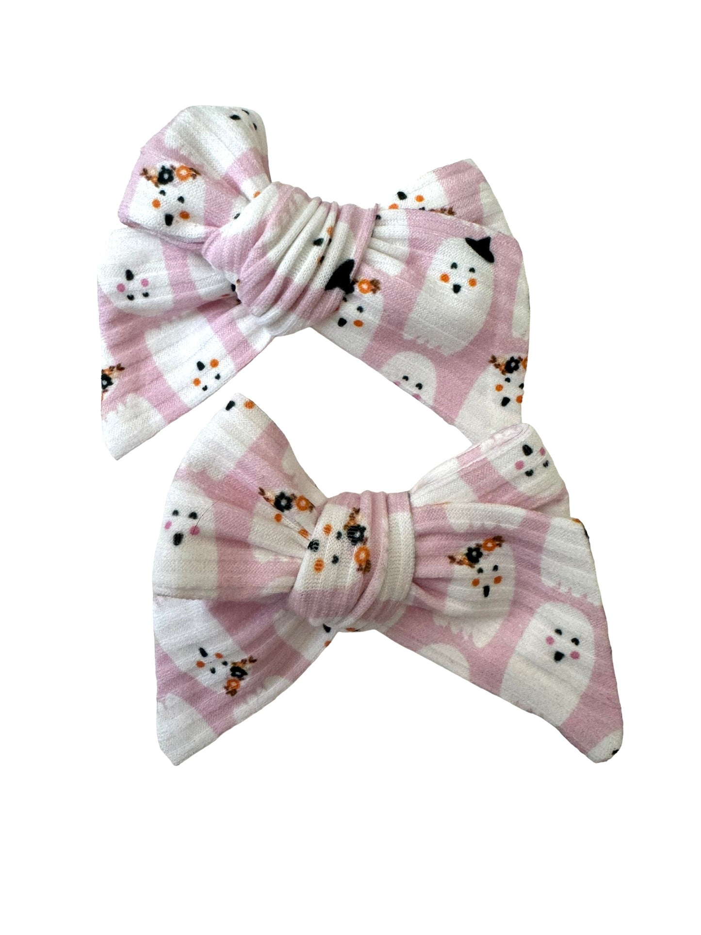 Sweet Pink Ghost Hair Bows