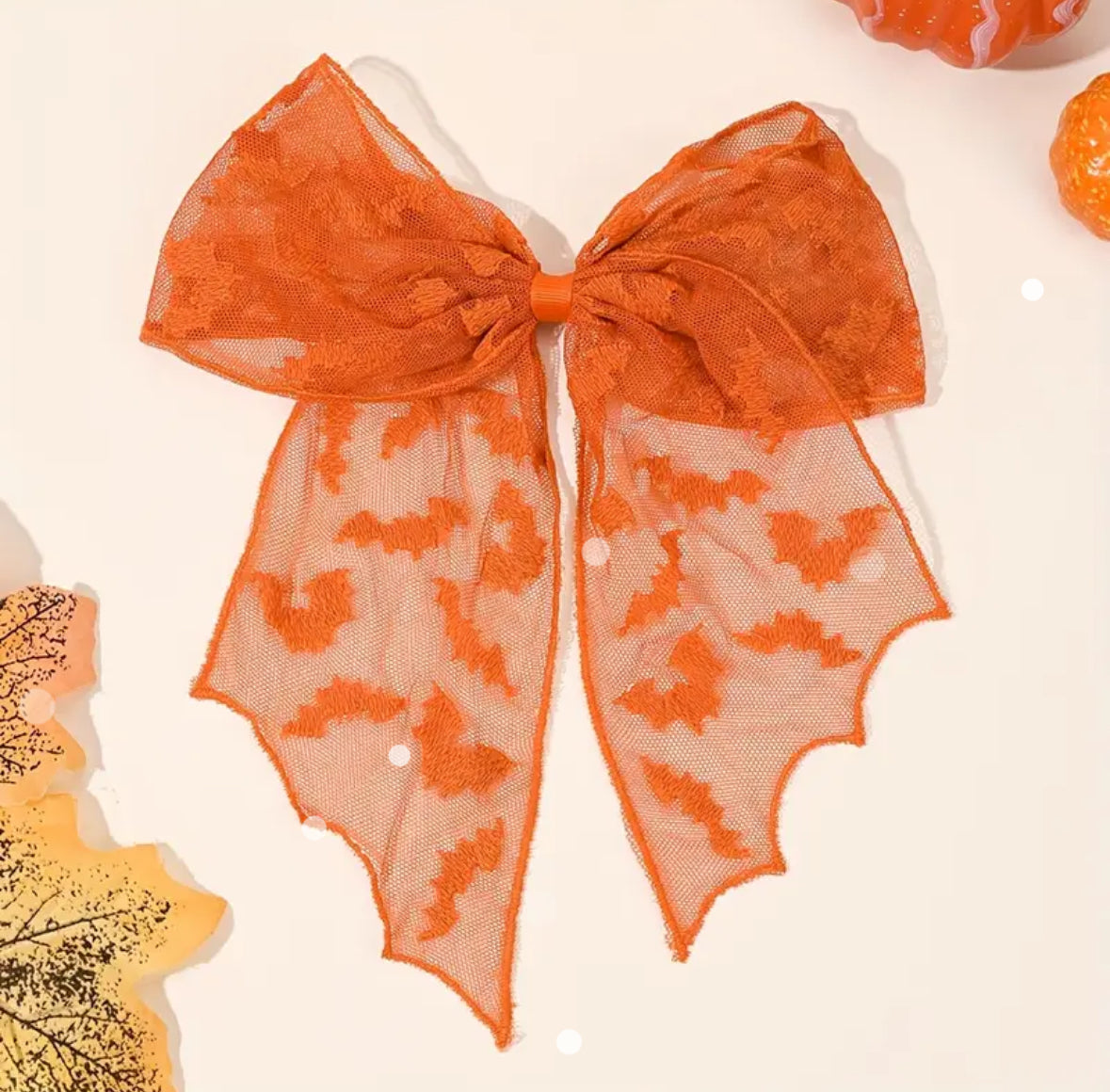 Lace Bat Hair Bows – Black Halloween Hair Accessories for Girls and Women