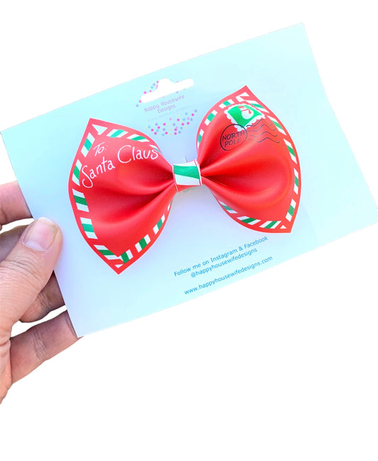 Faux Leather Christmas Bows - Letter to Santa & Reindeer Collection
