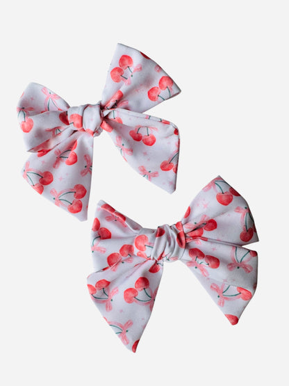 *Cherry Bow Hair Bows