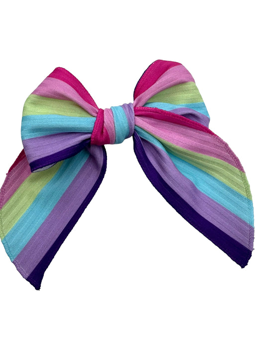 Bright Stripe Hair Bows