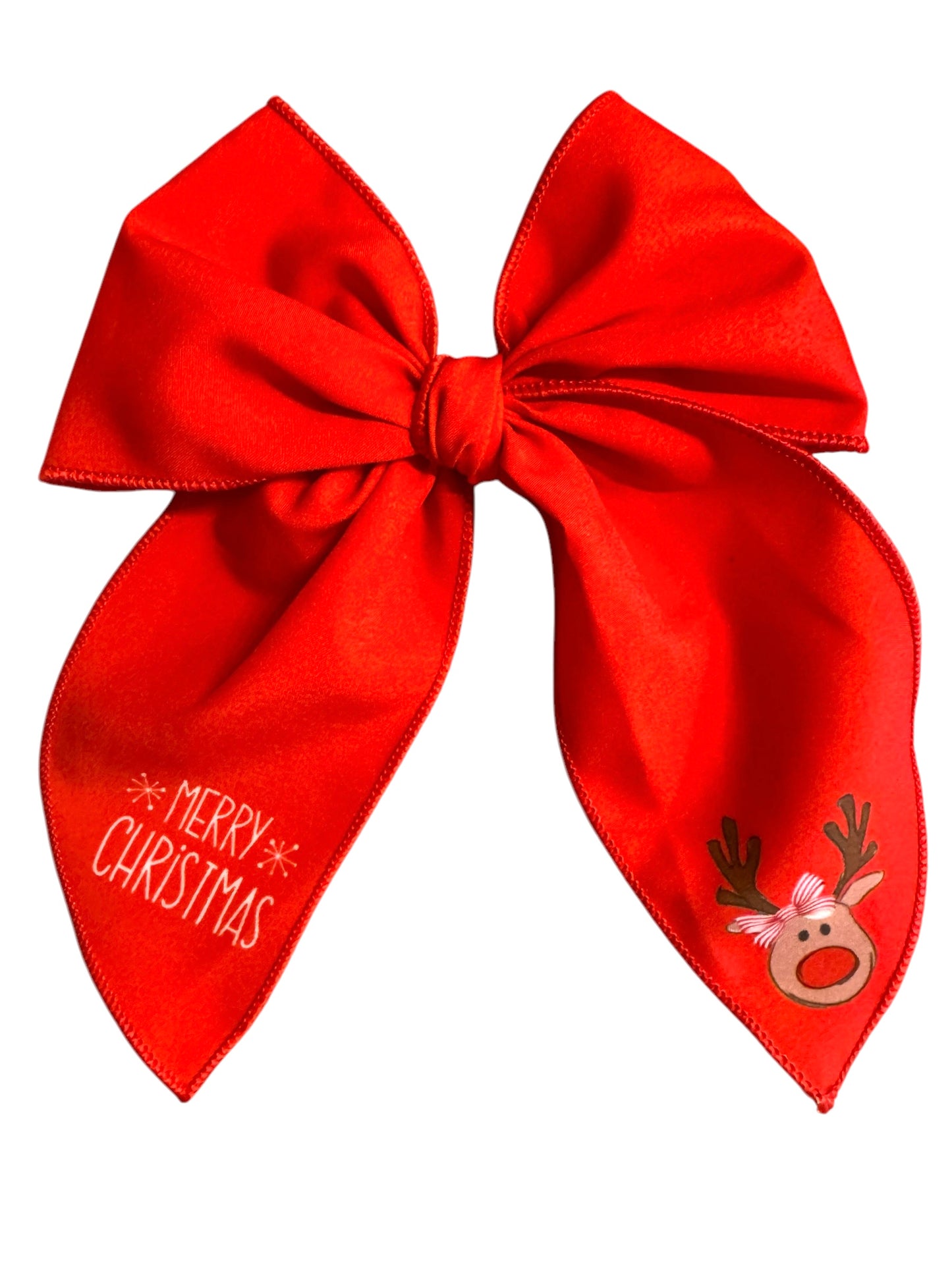 *Red Reindeer Hair Bow