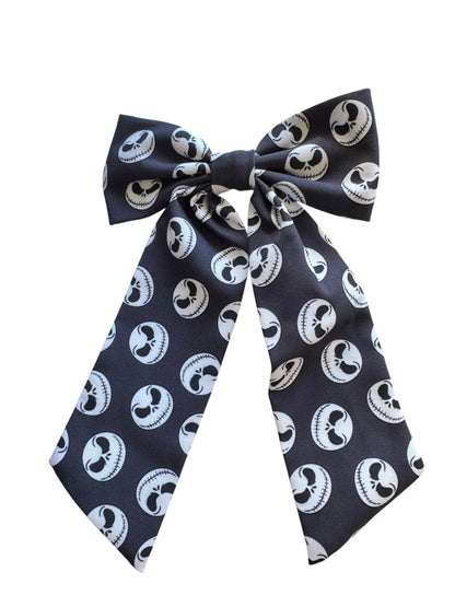 Jack Skeleton Hair Bows – Magical Park Inspired Nightmare Christmas Hair Accessories