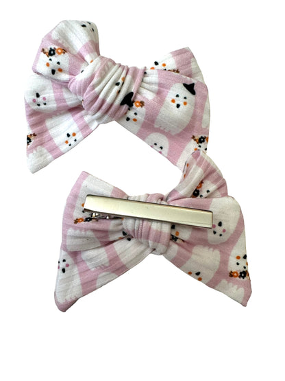 Sweet Pink Ghost Hair Bows