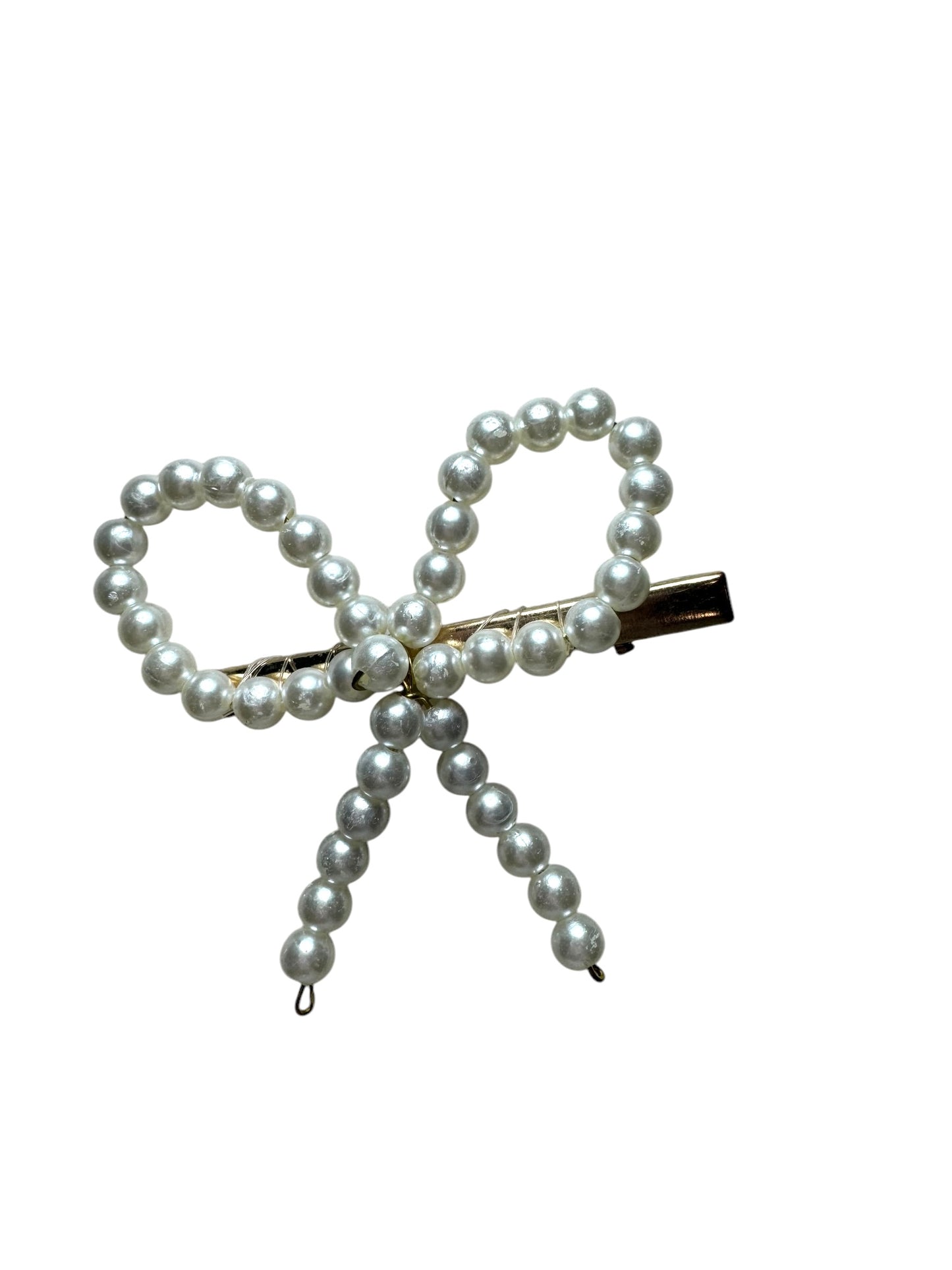 Pearl Bow Clip - Elegant Hair Accessory for Weddings & Everyday