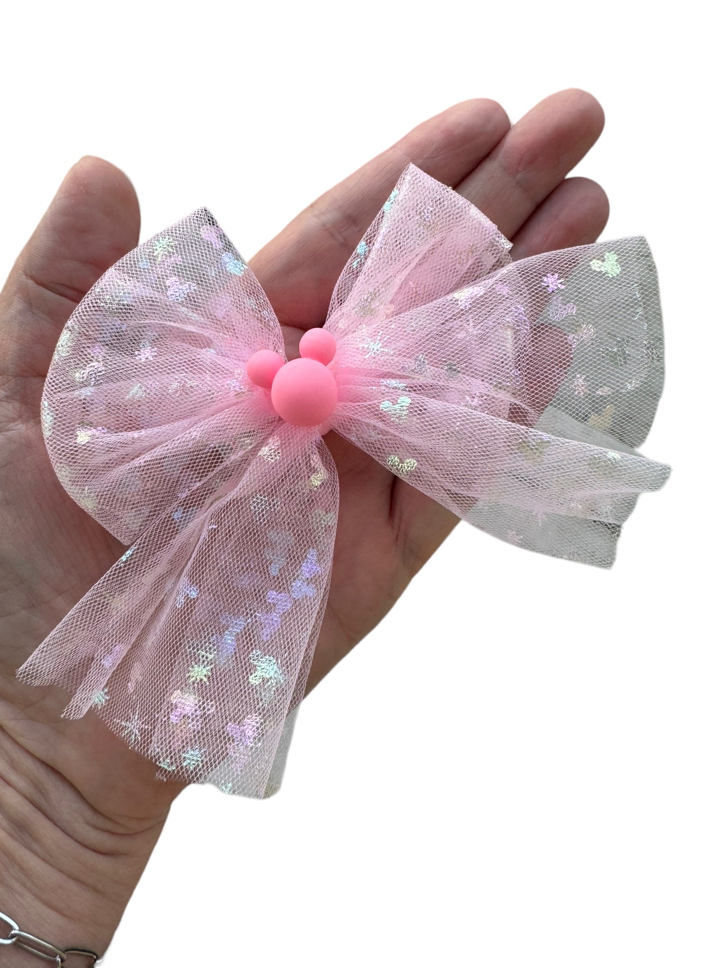 *Pink or Red Tulle Mouse Hair Bows