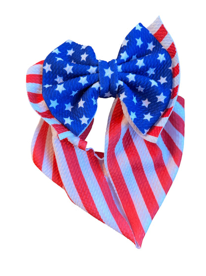 Patriotic Bullet Fabric Baby Headband | Stars & Stripes| 4th of July