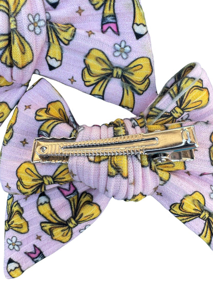 Pencil Bow Hair Bows for Little Girls
