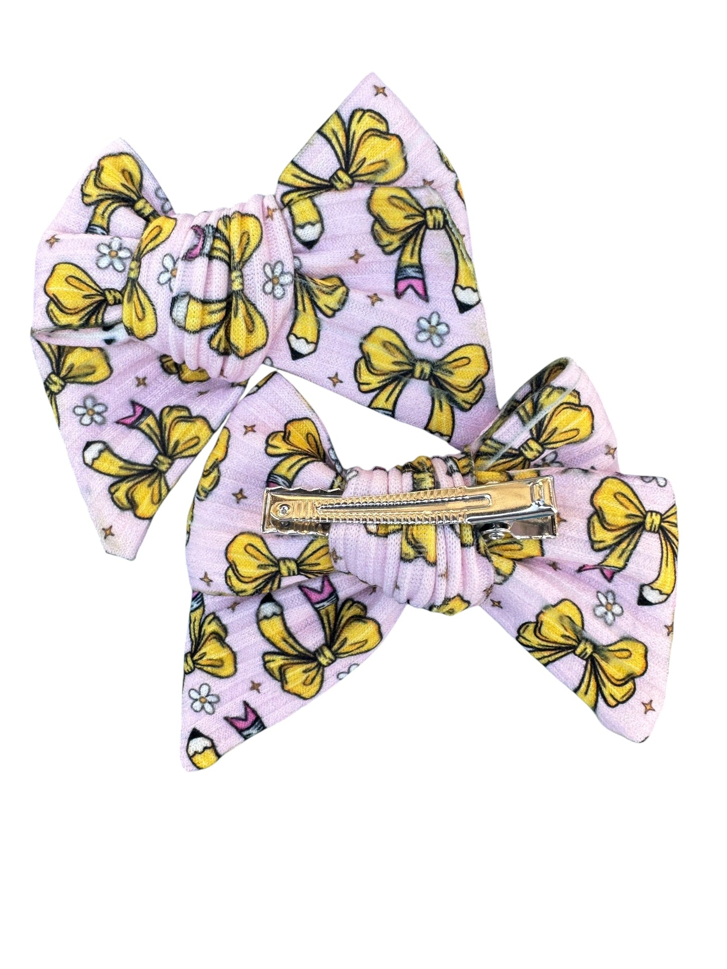 Pencil Bow Hair Bows for Little Girls