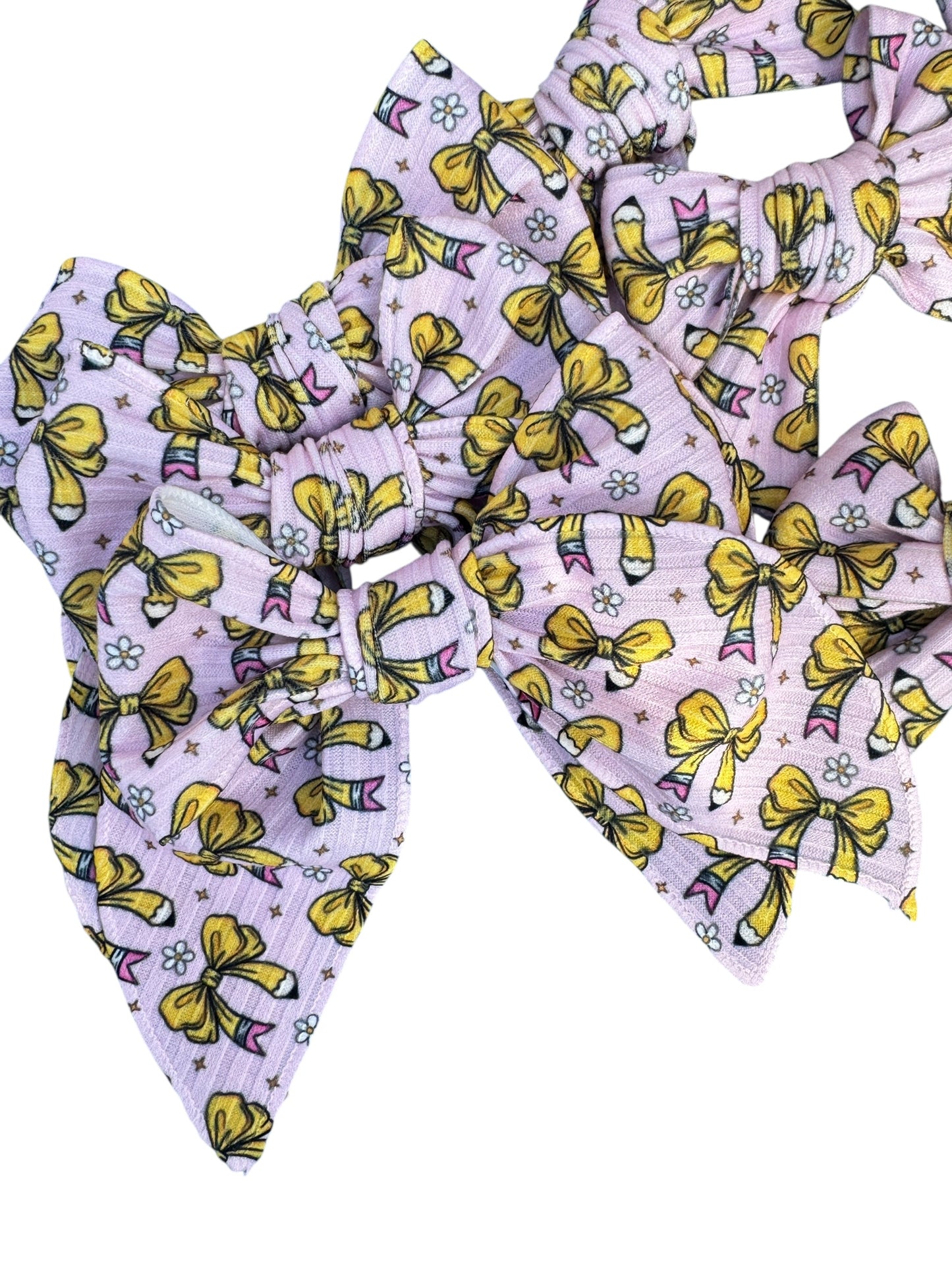 Pencil Bow Hair Bows for Little Girls