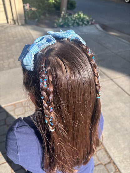 Gingham Pigtail Hair Bows | Everyday Bows for Kids & Toddlers