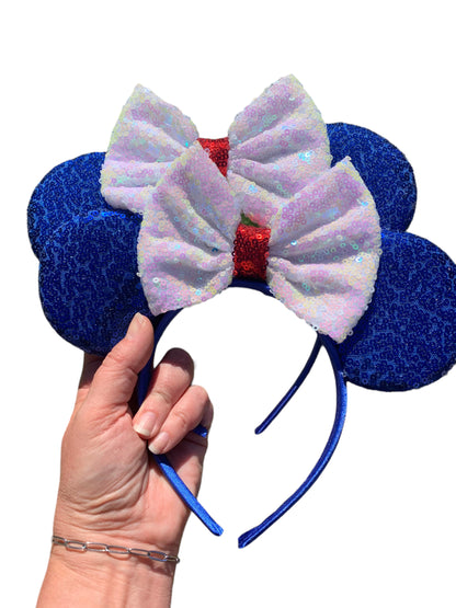 *Blue Mouse Ear Headband