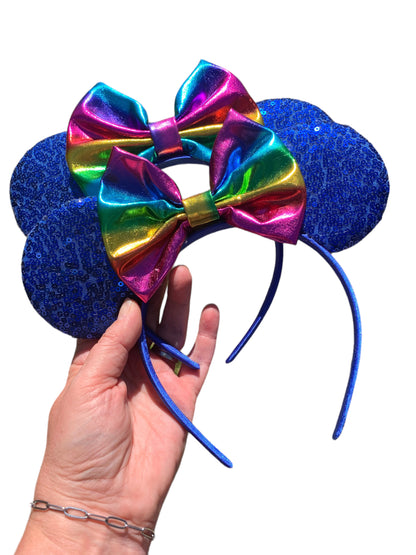 *Blue Mouse Ear Headband